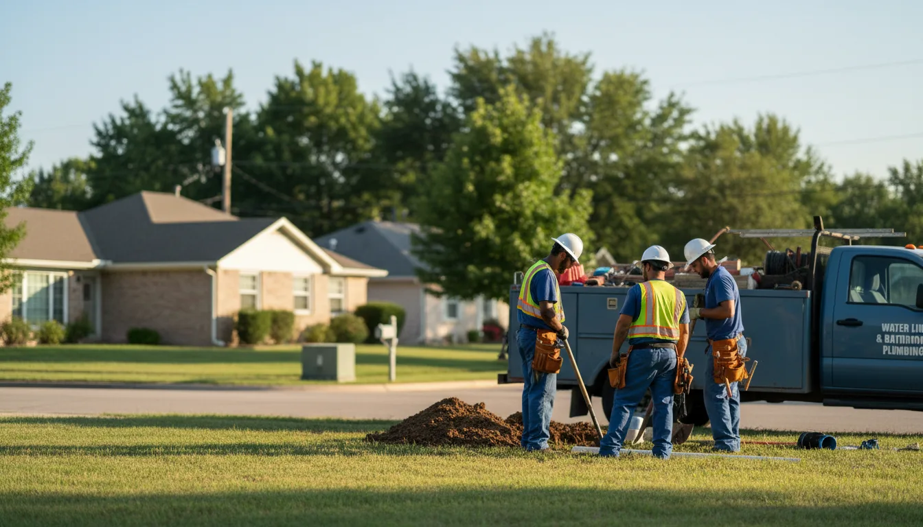 Residential water line and bathroom plumbing service in Mantua, UT
